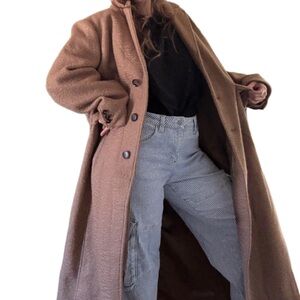 New bcbg maxazaria long brown tan overcoat plus size XL